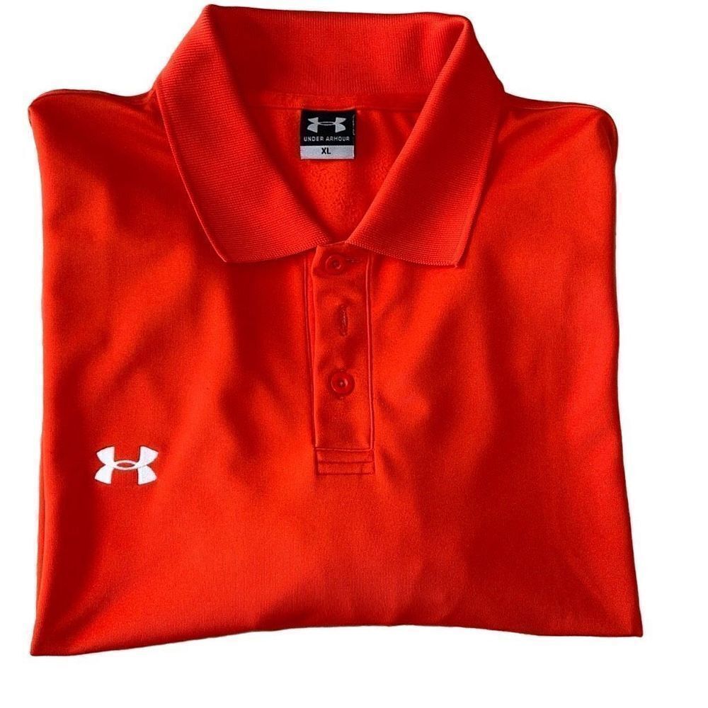 Under Armour Loose Fit Polo Shirt Orange Size XL